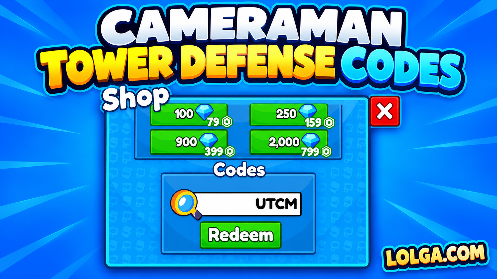 Cameraman Tower Defense Codes (October 2026)