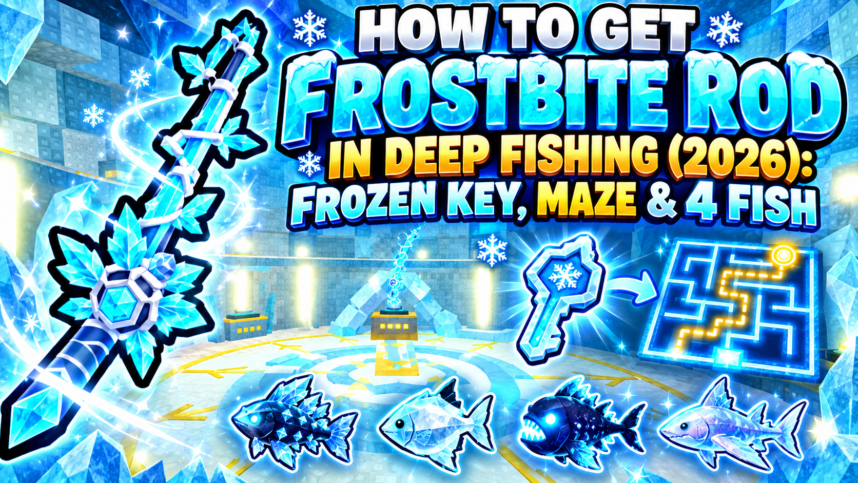 How to Get Frostbite Rod in Deep Fishing (2026): Frozen Key, Maze & 4 Fish