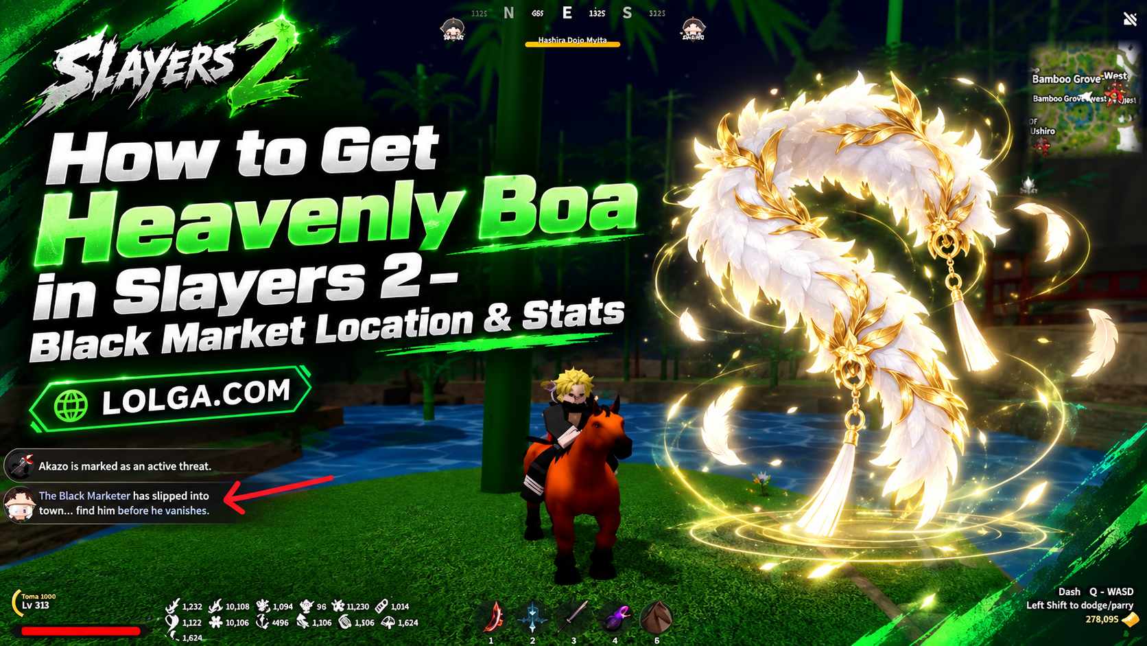 How to Get Heavenly Boa in Slayers 2 - Black Market Location & Stats