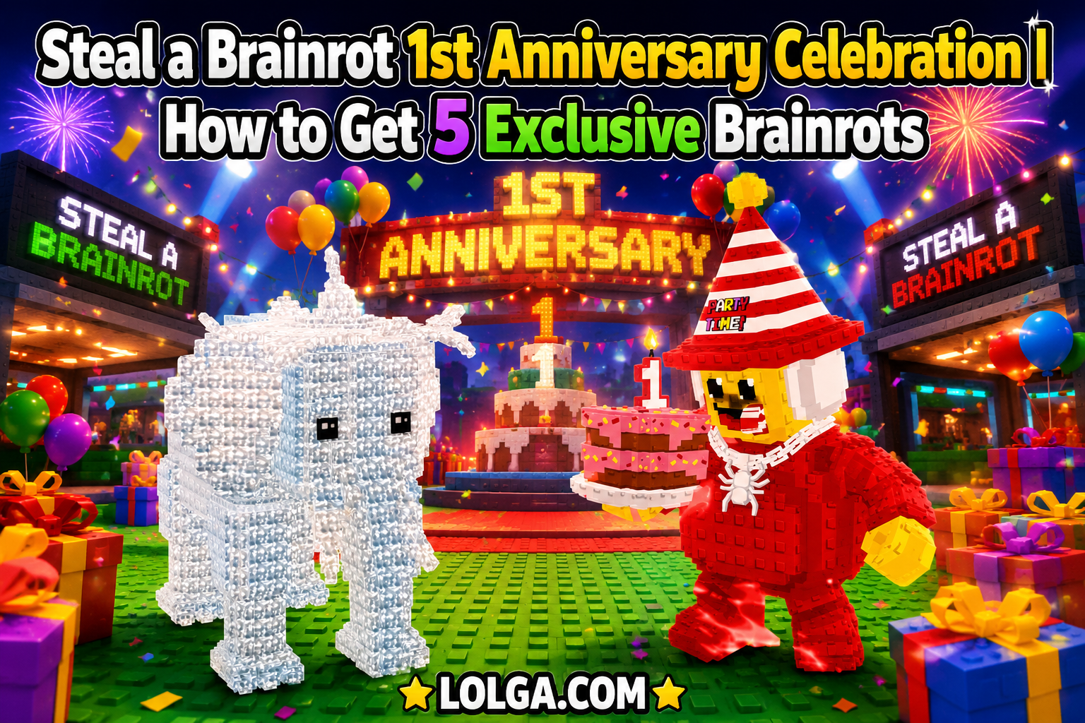 Steal a Brainrot 1st Anniversary Celebration | How to Get 5 Exclusive Brainrots