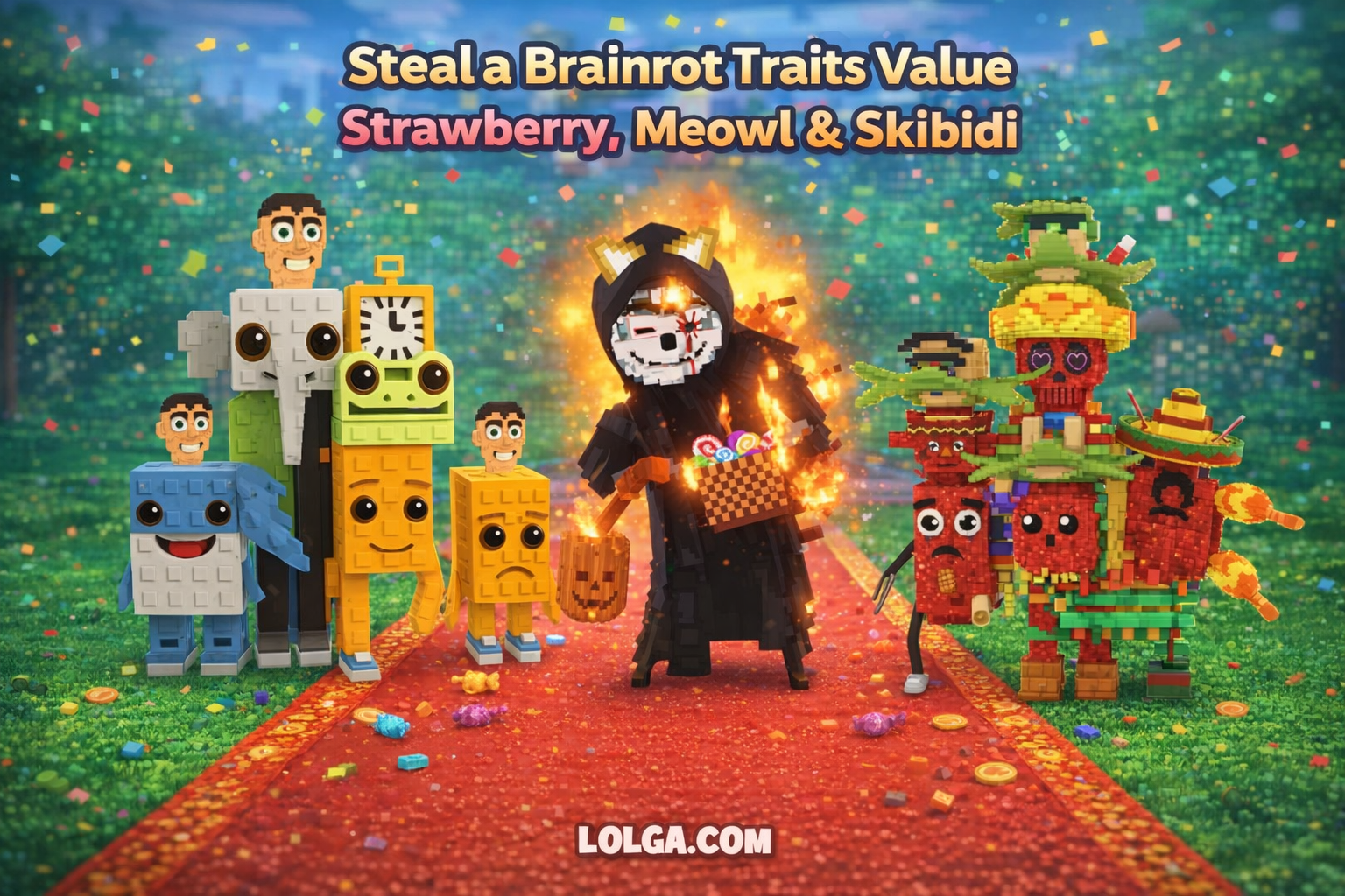 Steal a Brainrot Traits Value: Strawberry, Meowl, Skibidi