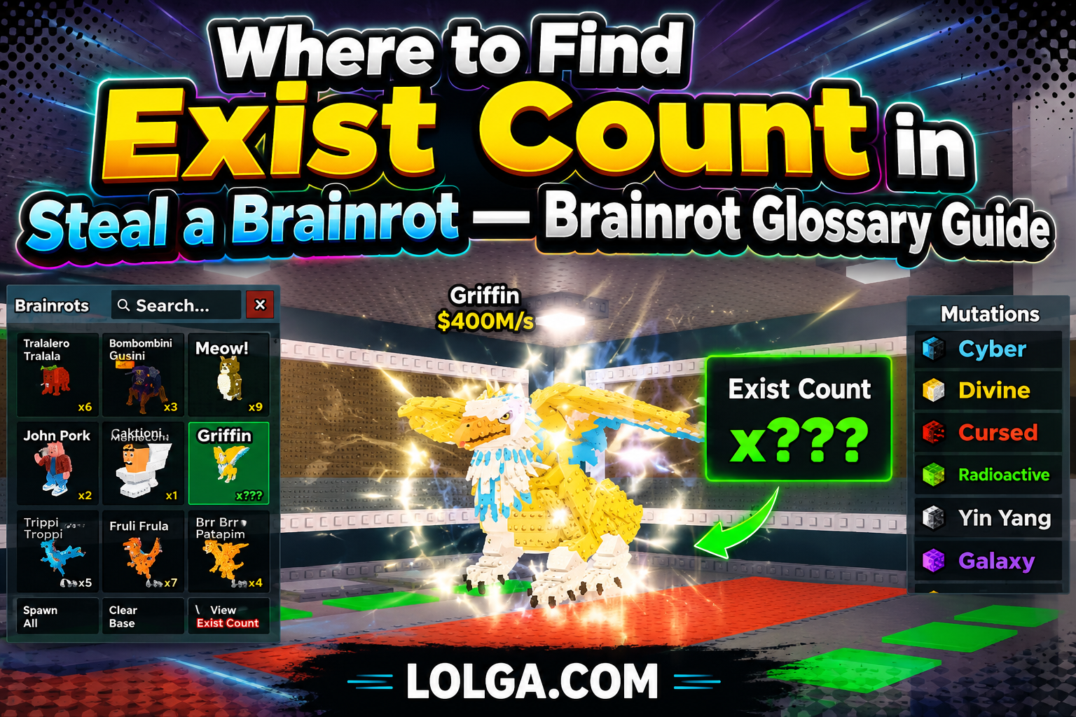 Where to Find Exist Count in Steal a Brainrot — Brainrot Glossary Guide