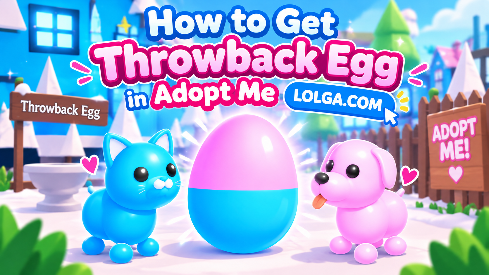 How to Get Throwback Egg in Adopt Me - Blue Cat & Pink Dog