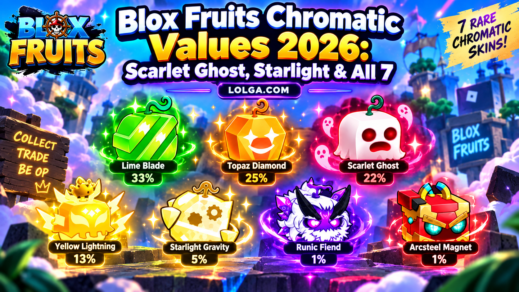 Blox Fruits Chromatic Values 2026: Scarlet Ghost, Starlight & All 7