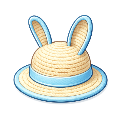 Adopt Me Bunny Straw Hat