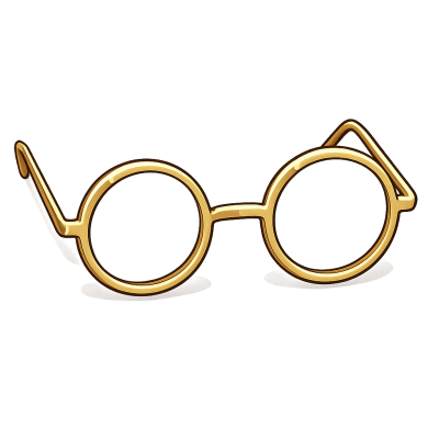 Adopt Me Gold Circle Glasses