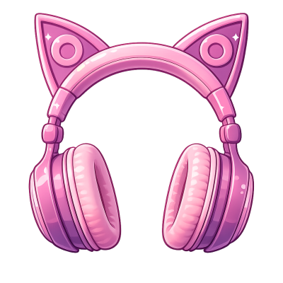 Adopt Me Pink Cat Ear Headphones