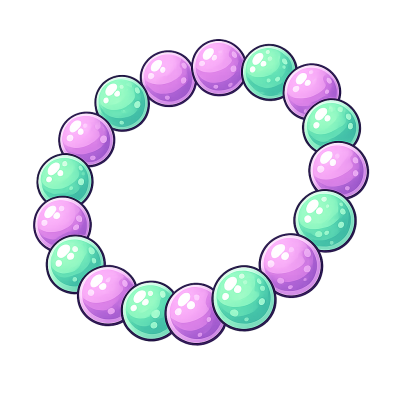 Adopt Me Purple & Green Beads