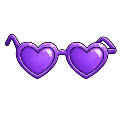 Adopt Me Purple Heart Glasses