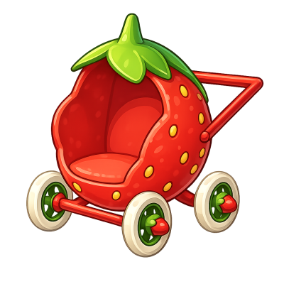 Adopt Me Strawberry Stroller