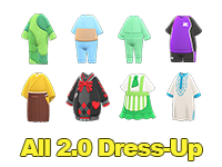 Animal Crossing Items Switch All 2.0 Dress Up