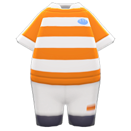 Animal Crossing Items Rugby Uniform Orange & white