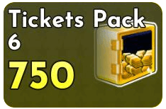 Arise Crossover Shop All Server Tickets Pack 6(750)