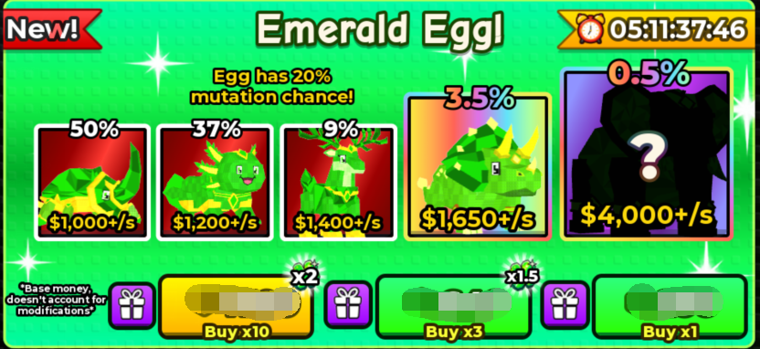 Catch And Tame Shop Emerald Egg×3