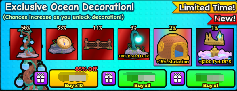 Catch And Tame Shop Exclusive Ocean Decoration×3