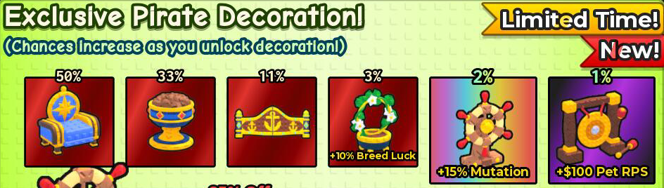 Catch And Tame Shop Exclusive Pirate Decorationnl x10