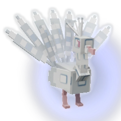 Grow a Garden Items Iridescent Albino Peacock (HUGE)(280-290KG Age 500)