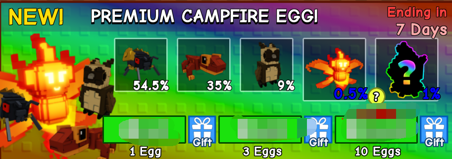 Grow a Garden Items Premium Campfire Egg