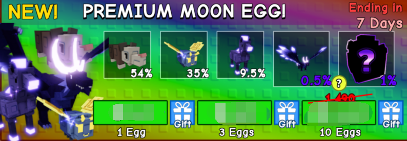 Grow a Garden Items Premium Moon Egg