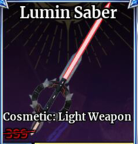 Iron Soul: Dungeon Shop Cosmetic:Light Weapon(Lumin Saber）