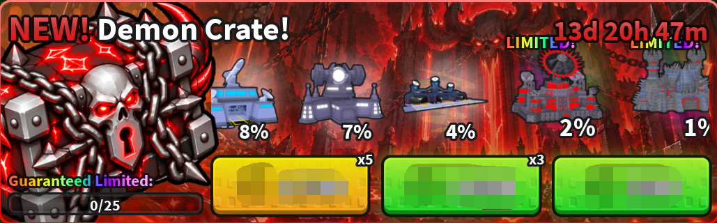 Mini War Shop Demon Crate x3