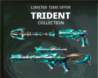 Murderers VS Sheriffs Duels Items Trident Bundle-Blue