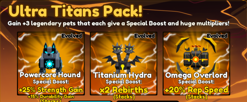 Muscle Legends Ultra Titans Pack
