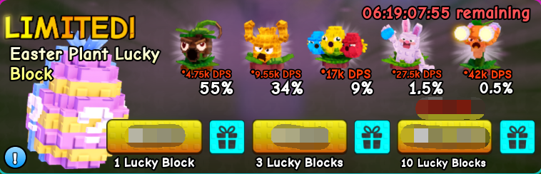 Plants vs Brainrots Shop Premium Monster Plant Lucky Block