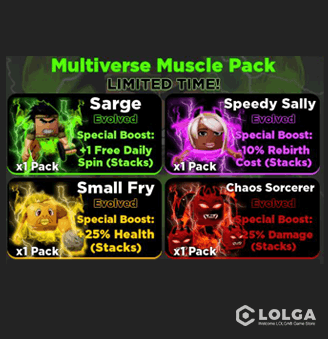Muscle Legends All Server Multiverse Muscle Pack