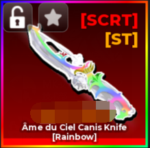Sniper Arena Shop Ame du Ciel Canis Knife(Rainbow)