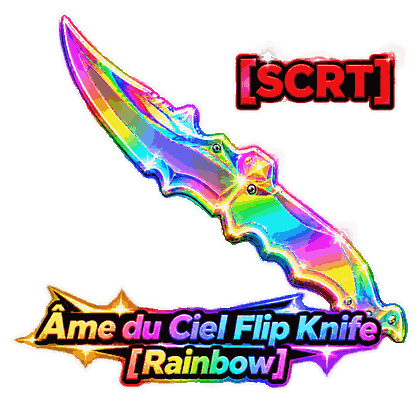 Sniper Arena Shop Ame du Ciel Flip Knife(Rainbow)