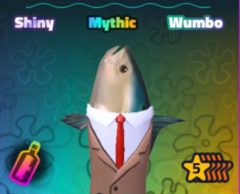 SpongeBob Tower Defense Shop All Server Realistic Fish Head (Shiny Wumbo 5Star)