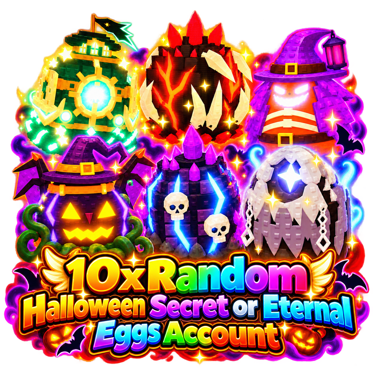 Steal An Egg Account 10x Random Halloween Secret or Eternal Eggs Account