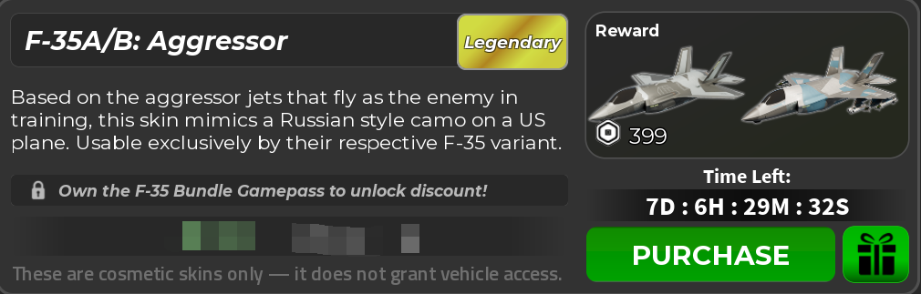 War Tycoon F-35A/B:Aggressor