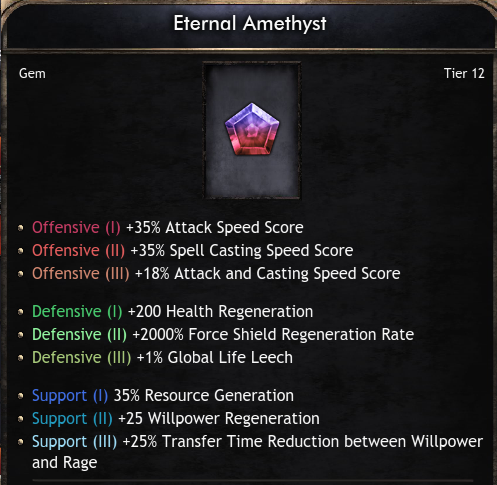 Gems Global Eternal Amethyst - Tier 12 Gem (Wolcen)