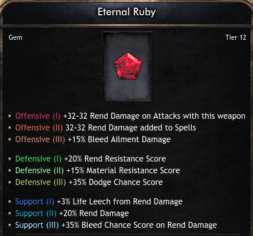 Gems Global Eternal Ruby - Tier 12 Gem (Wolcen)