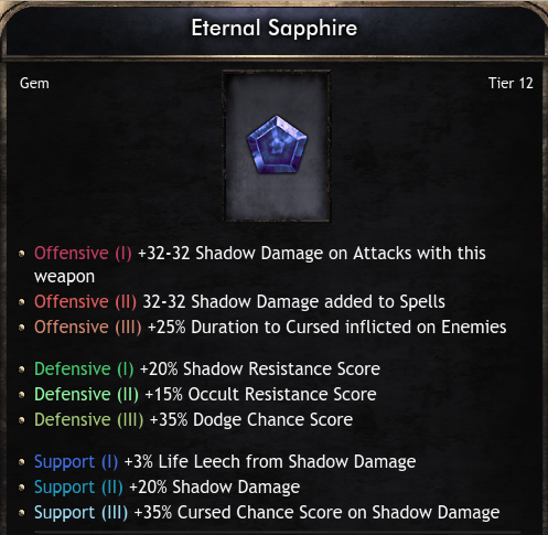 Gems Global Eternal Sapphire - Tier 12 Gem (Wolcen)