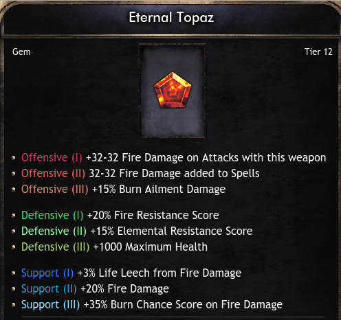 Gems Global Eternal Topaz - Tier 12 Gem (Wolcen)
