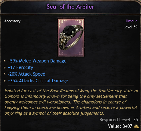 Unique Items Global Seal of the Arbiter - (Wolcen)