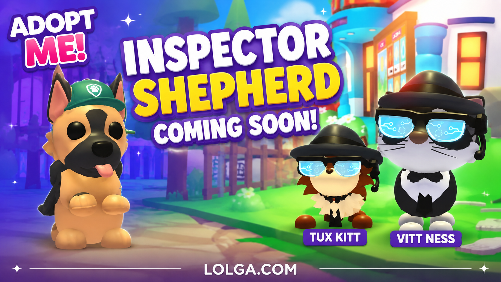 Adopt Me! Inspector Shepherd Coming Soon: Tux Kitt & Vitt Ness