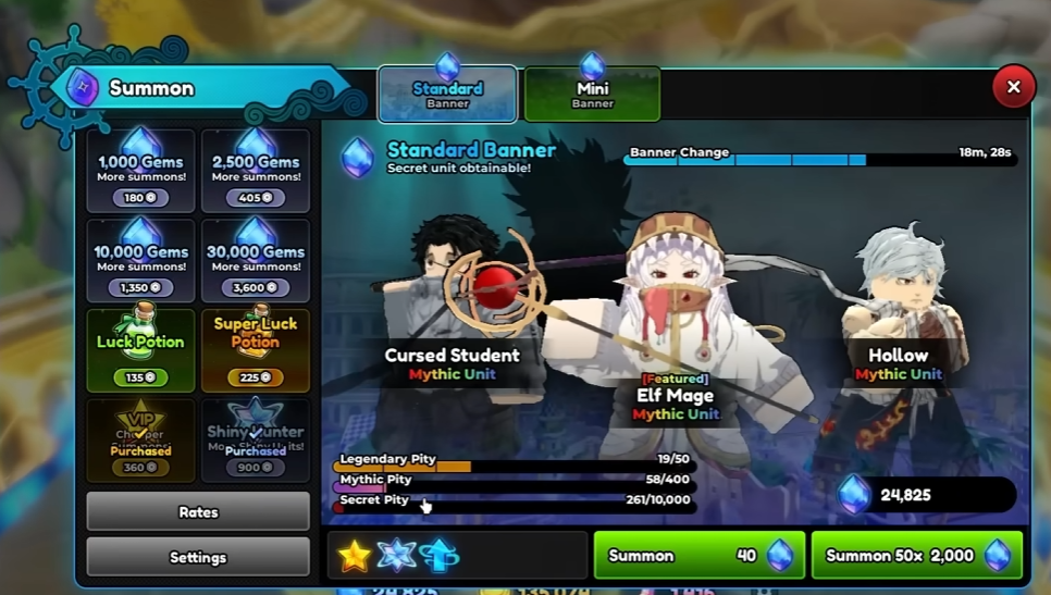 Character Summoning and Progression