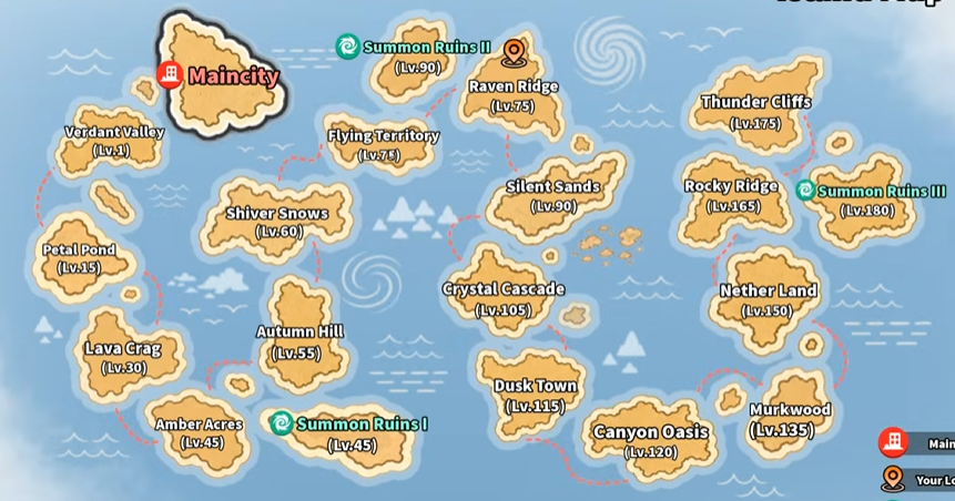 Evomon Map