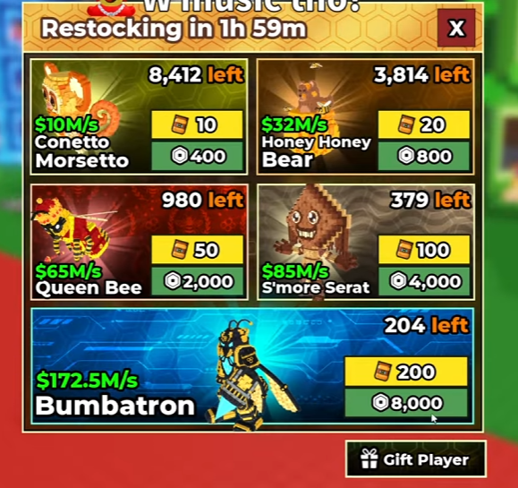 How does the Bee's Shop work