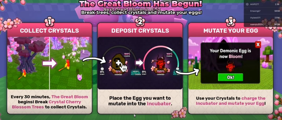 Participate in the Great Bloom Event