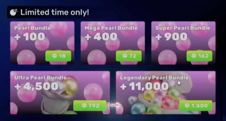 Limited-Time Currency – Pearls
