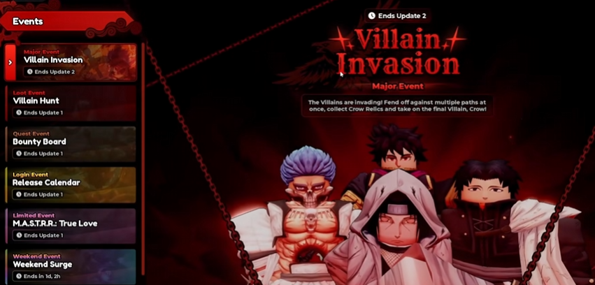 Three Limited-Time Events: Core Gameplay Overhaul