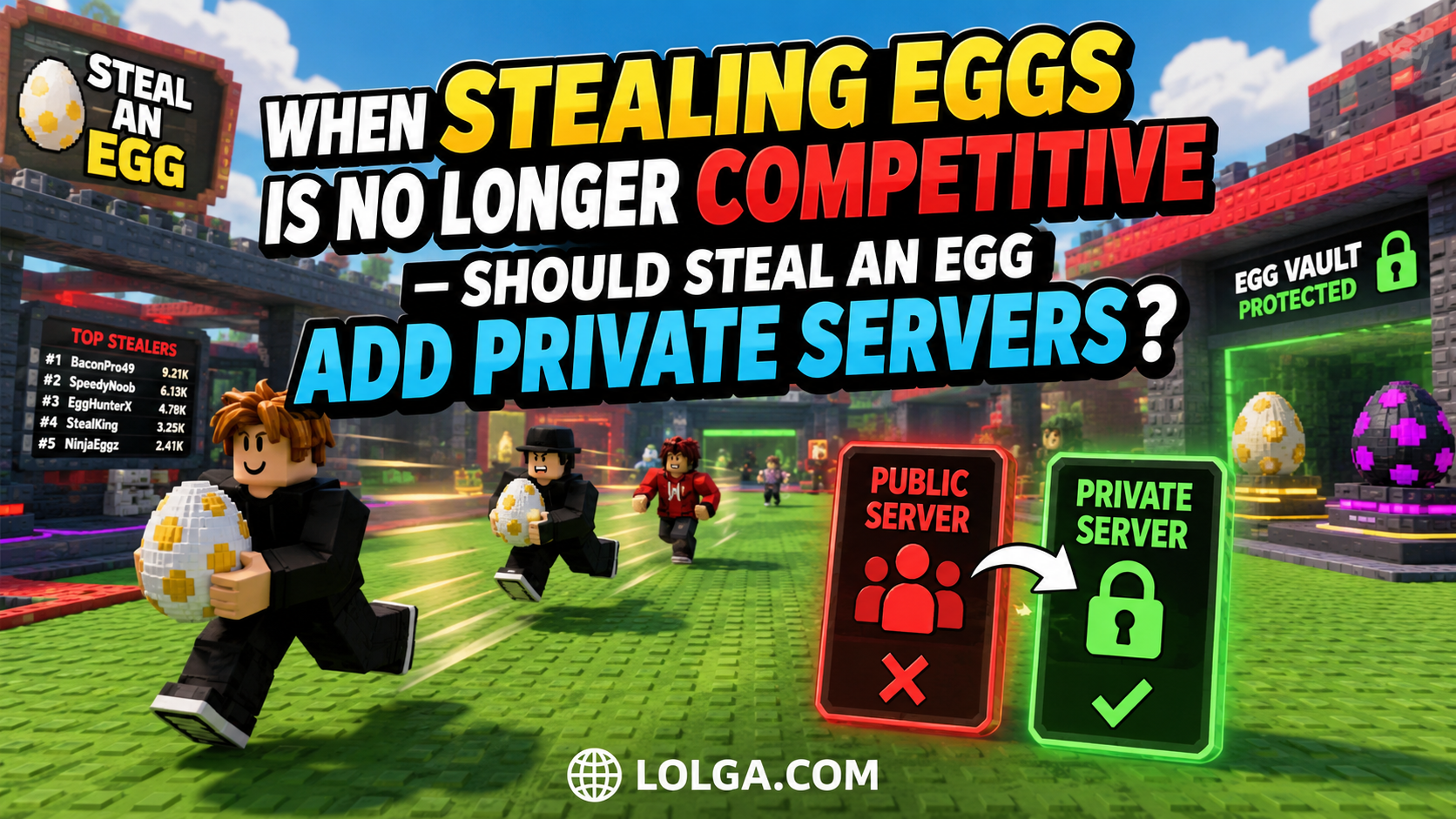 When Stealing Eggs Is No Longer Competitive — Should Steal an Egg Add Private Servers?