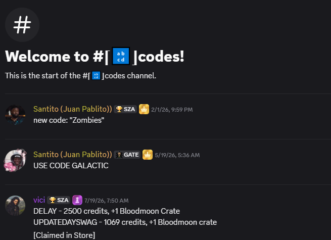 Where to Find New Codes