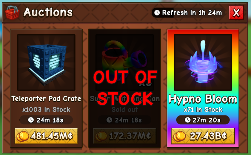 Use Auction Stand