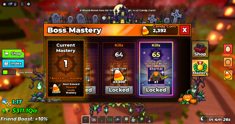 Pumpkin Boss Mastery reward screen